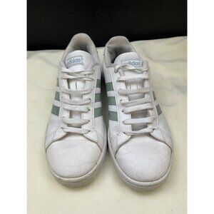 Adidas Grand Court Womens White Blue Sneakers Shoes Size 9 SKU 6819